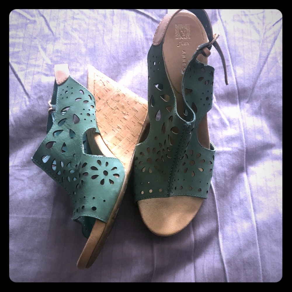 Anne Klein cork wedges